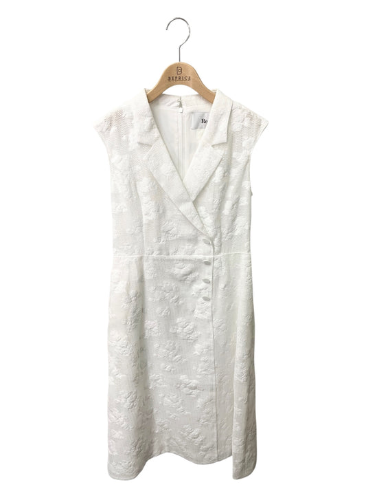 ルネ 6226020 36 ホワイト TISSUE ワンピース ノースリーブ コットン フラワー IT82WX8G0H4E 【SALE】