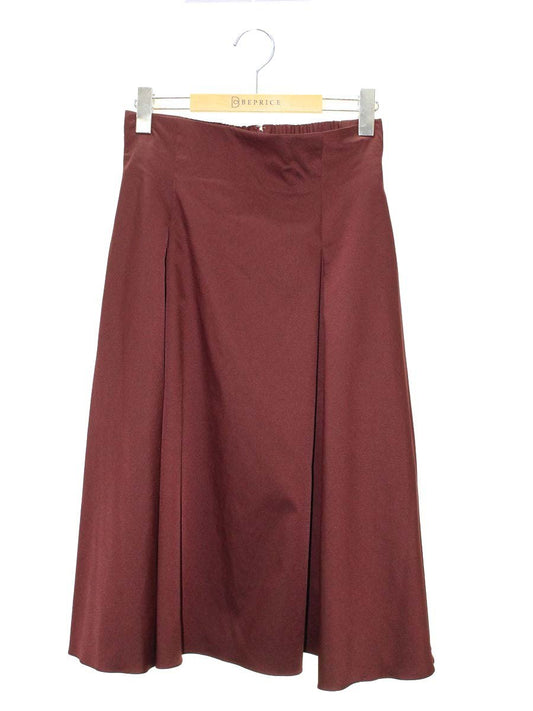 エムプルミエ A426-008 スカート 38 ワインレッド フレア IT8EIUZTGLWK 【SALE】