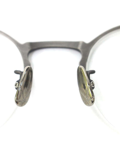 ユウイチトヤマ danny U-075 メガネ シルバー（COL.03 ） メタルフレーム ハーフリム オーバル ITBL67L3W5B4 【SALE】