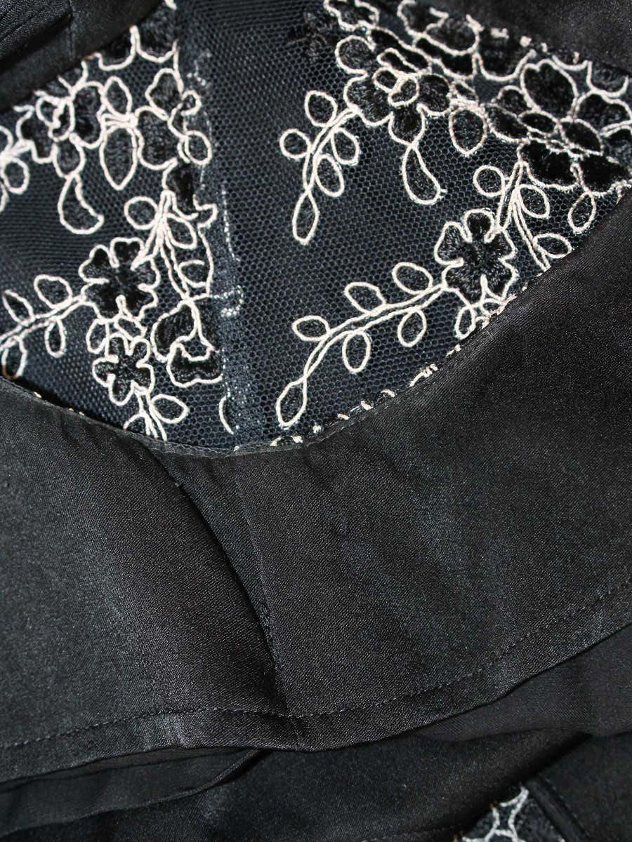 トッカ OPTOBW0025 ワンピース 0 ブラック フラワーモチーフ 刺繍 ITIWMB1SIACT