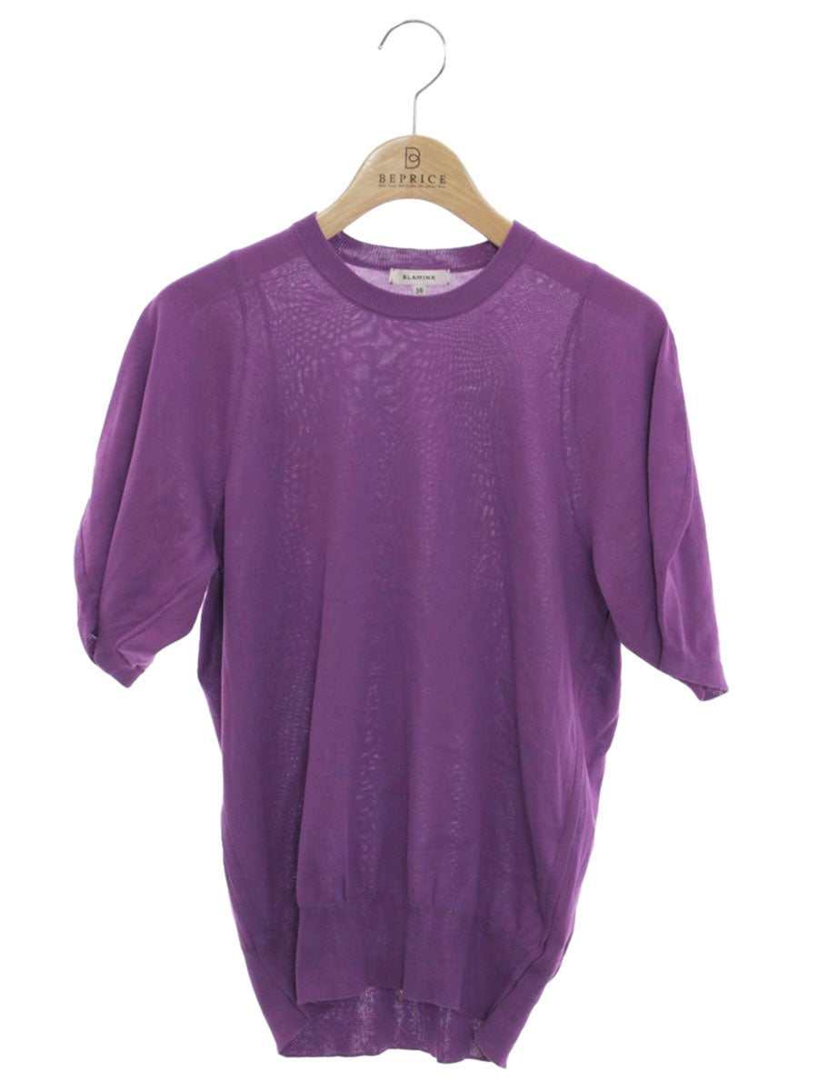 ブラミンク SC 16G CN SSL ニット  7918-106-0049 半袖ニット 36 パープル コットン ITCB29RV97IE