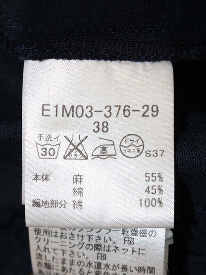 バーバリーブルーレーベル E1M03-376-29 ワンピース 38 ネイビー パフスリーブ ITWLP4RYWLW4