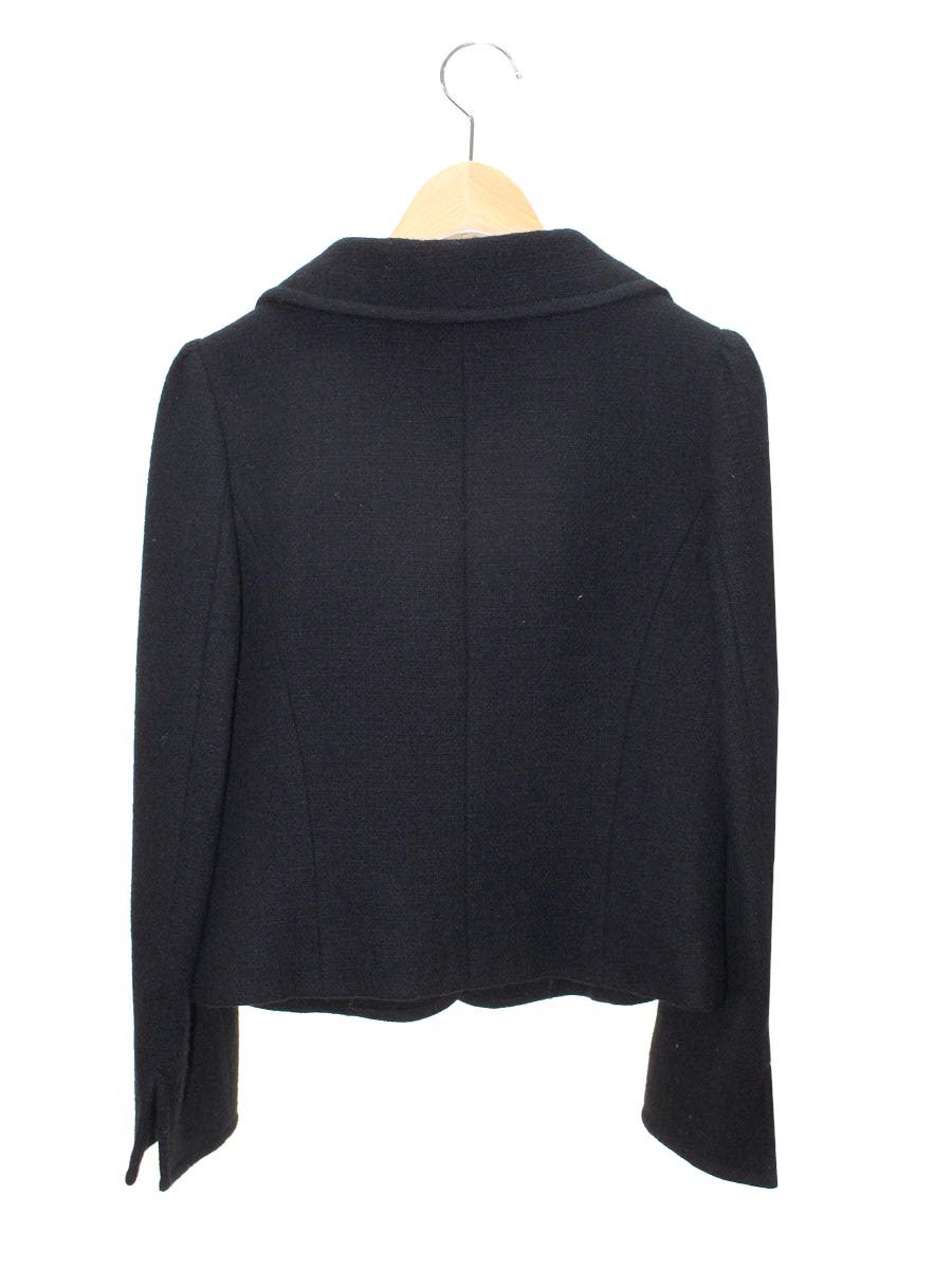 エムズグレイシー 124545 ジャケット 38 ブラック 1B ウール混 ITI11DSRE73L