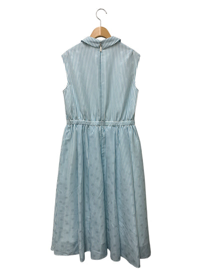 ルネ Dress 5626190 38 ブルー ドット×ストライプ ノースリーブワンピース ITFQCQ731EUW