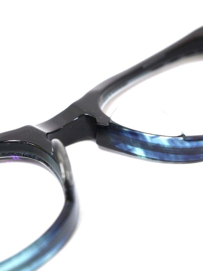 杉本圭(スギモトケイ) KS-130 メガネ ブラック/ブルーササ セルフレーム フルリム ウェリントン ITKOTEUDSGUM