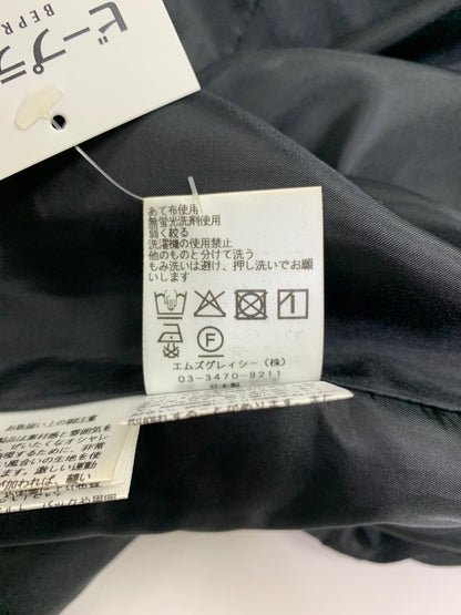 エムズグレイシー 511603 ワンピース 38 ブラック ベロア風 リボン IT0DUOJI03O2