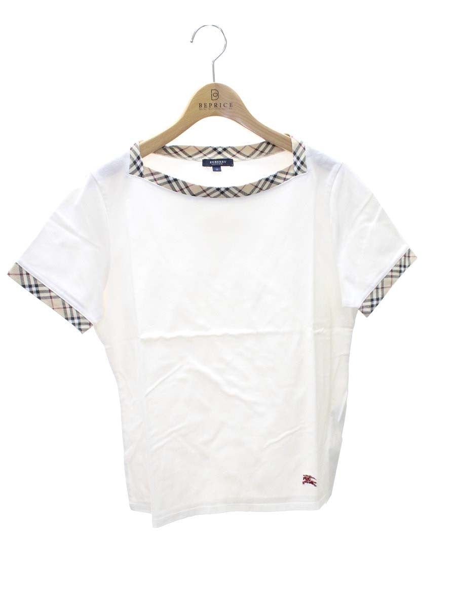 バーバリーロンドン FA156-015-02 Tシャツ 13 ホワイト チェック柄 IT3E9UWCIYPI