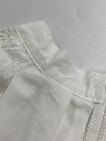 エムズグレイシー 袖レース入りタックブラウス 410113 38 ホワイト 刺繡 IT890X9EM26J