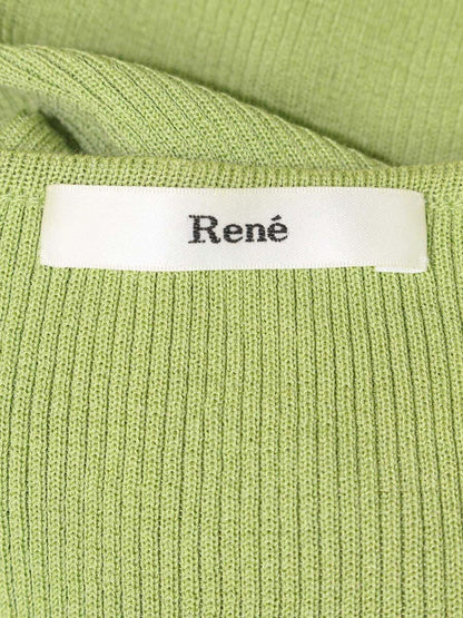 ルネ 6812700 カーディガン 34 グリーン ニット チェリーモチーフ ITC375AISLVV