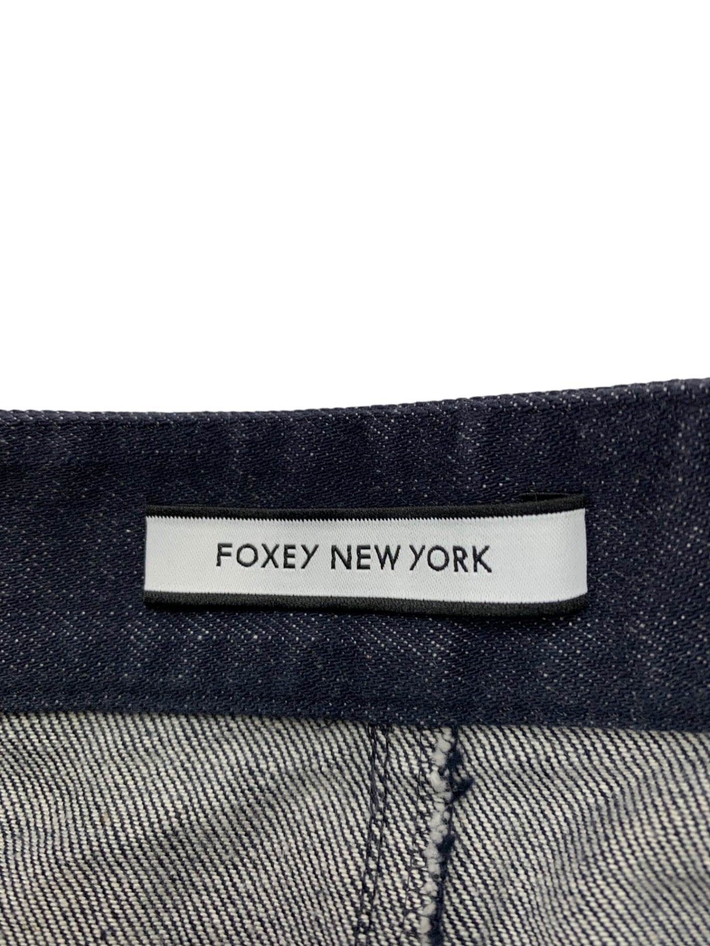 フォクシーニューヨーク Pants"Dante" 44230 デニムパンツ 42 ネイビー コットンBLEND センタープレス IT1AEYWNY5AT