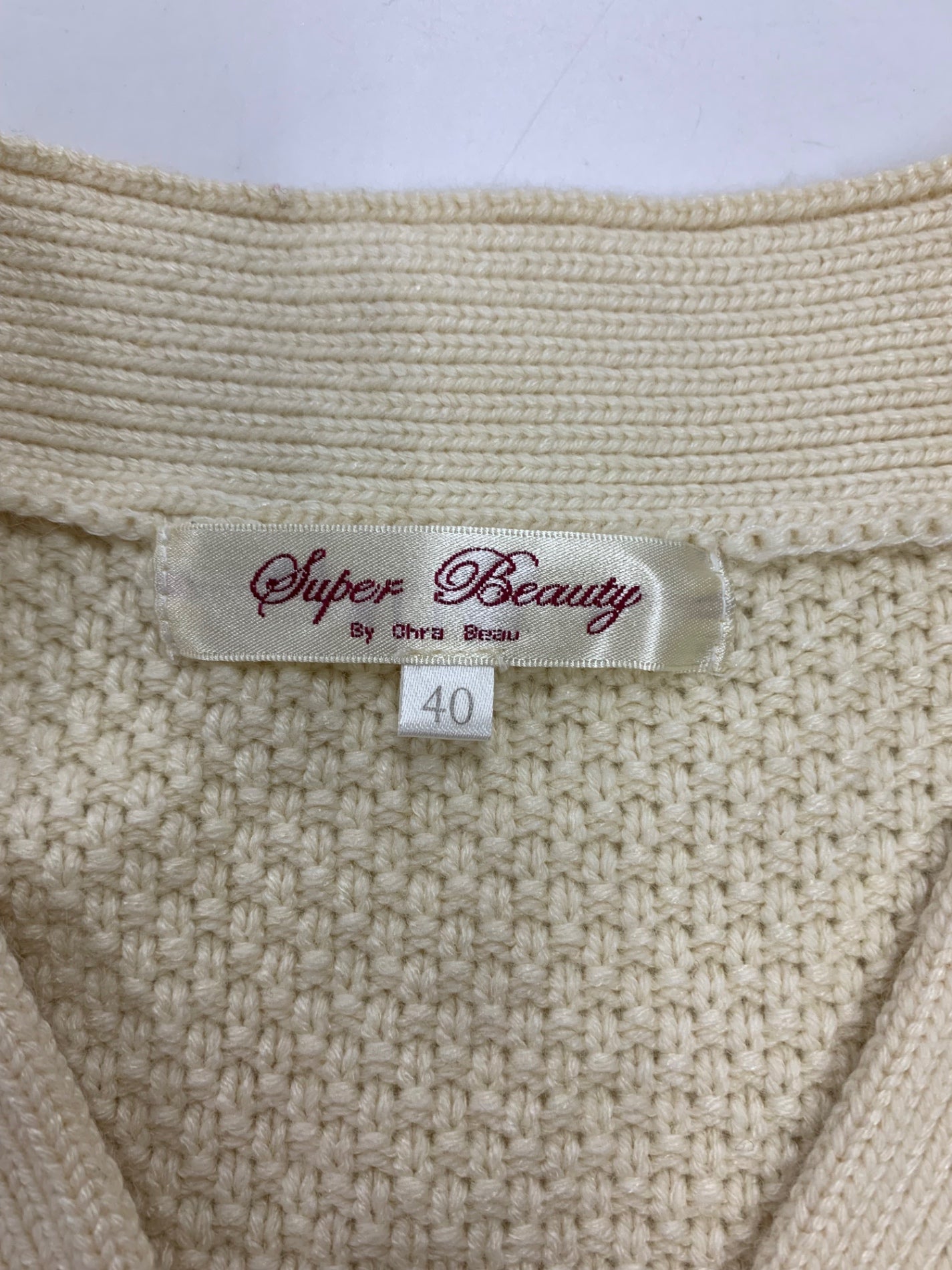 スーパービューティー ボレロ 40 アイボリー ニット レース ストーン レッキス ファー 2way IT783VPFNPVK 【SALE】