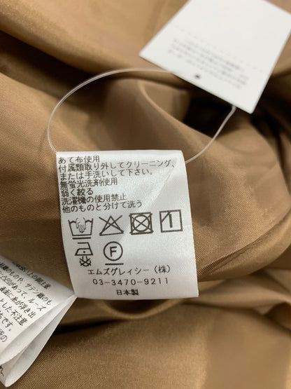 エムズグレイシー 花ボタン付きフレアー 517325 スカート 38 ブラウン ITLRVQKYDU90