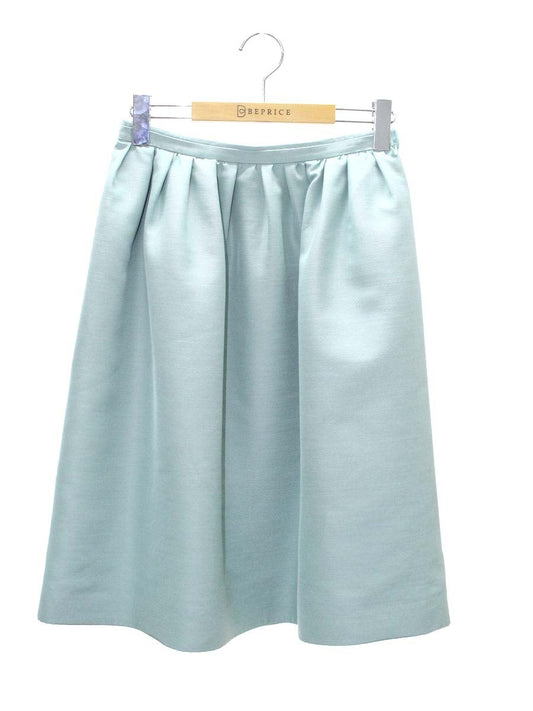 フォクシーブティック Skirt Waffle Tuck 38367 スカート 38 グリーン ギャザー フレア ITPOB2LKKNKW