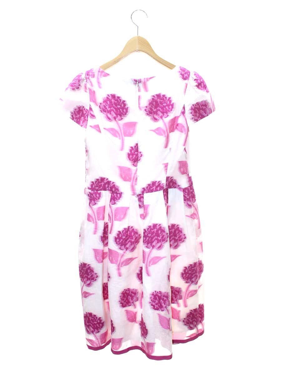 エムズグレイシー Jacquard Pink Dress 911332 ワンピース 38 ピンク 花柄 ITQIQMITL70C