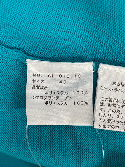 エムズグレイシー Turquoise Blue Cardigan 018110 カーディガン 40 グリーン パールボタン ITRU4NC81O2G