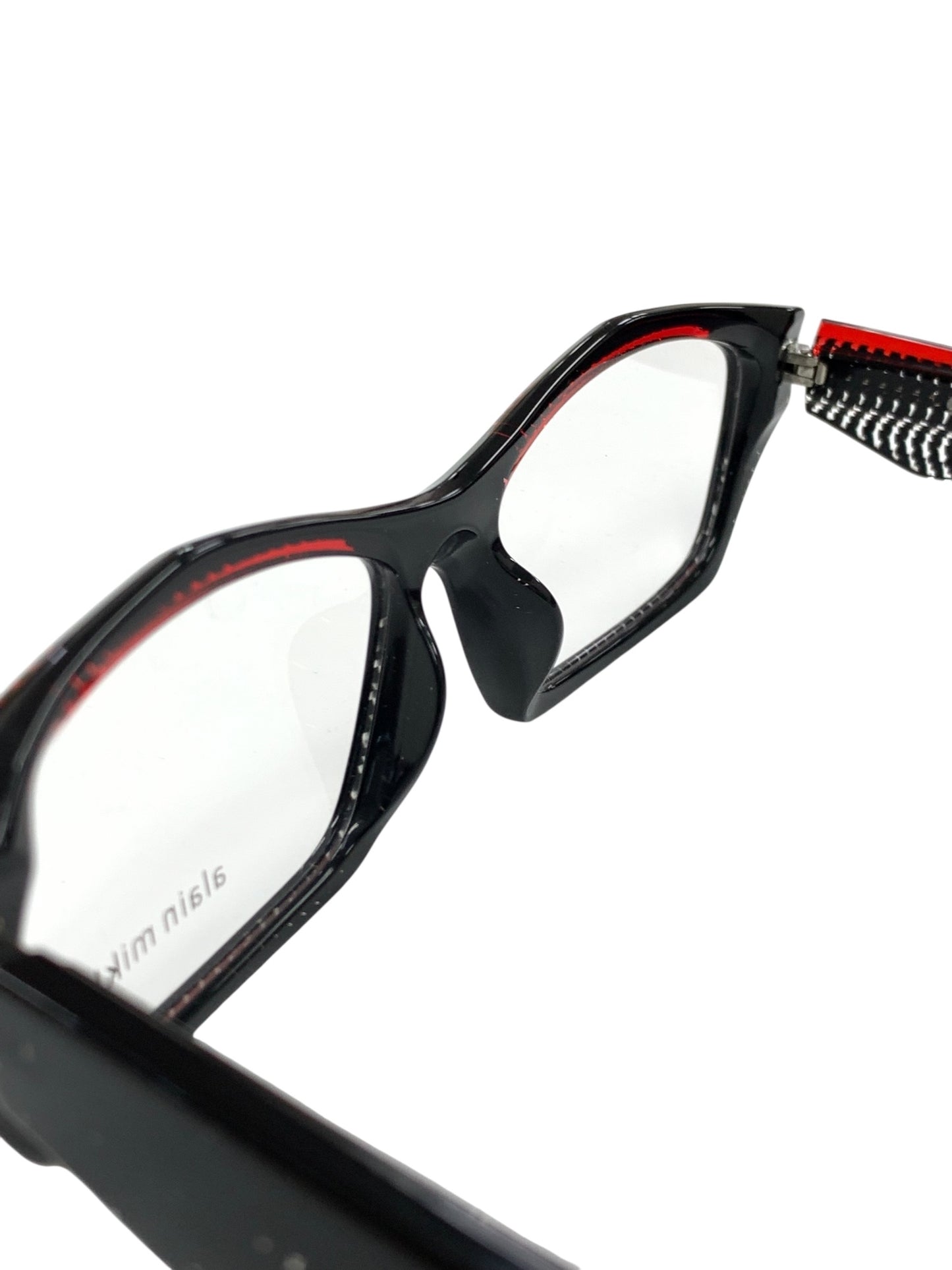 アランミクリ A03525 001 メガネ ブラック Pointillee black  transparent red ITXOTVW7XBAK
