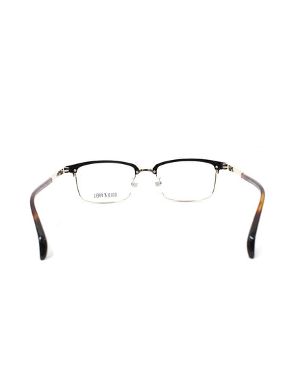 ゴールドファイル GPE-5013 メガネ ブラック/ゴールド/ブラウン コンビフレーム フルリム サーモントブロー ITC8TAV7CTU0