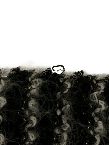 エムズグレイシー 424702 アウター 40 ブラック ラメ ニット リボン ウール IT83Z629Z1Q2