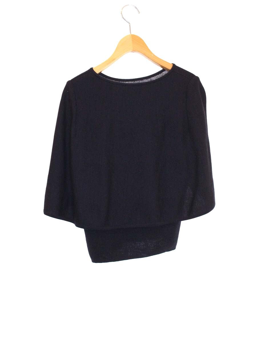フォクシーブティック KNIT TOP CRESCENT 41363 ニット セーター 38 ネイビー ITWBZWC4Y2SO