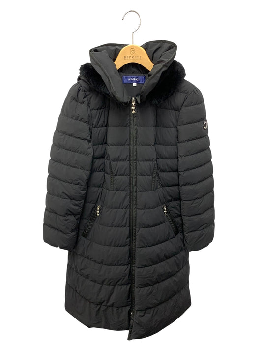 エムズグレイシー 119603 ダウンコート 38 ブラック レッキスファー フード付き IT6GHMPZ9PZG
