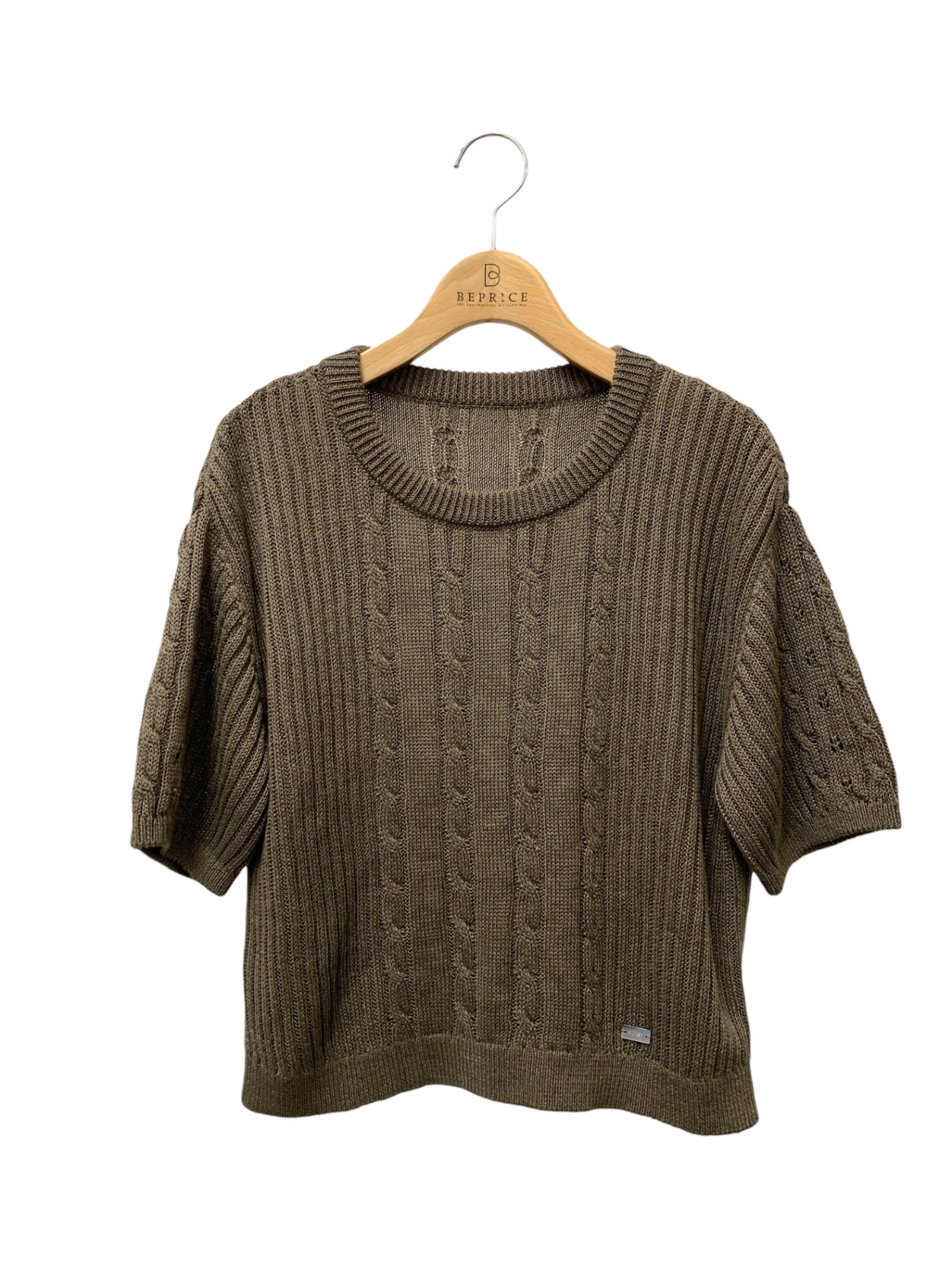 フォクシーブティック Artemis アルテミス 45648 ニットセーター 42 ブラウン ケーブル ITQWDNEY02N4