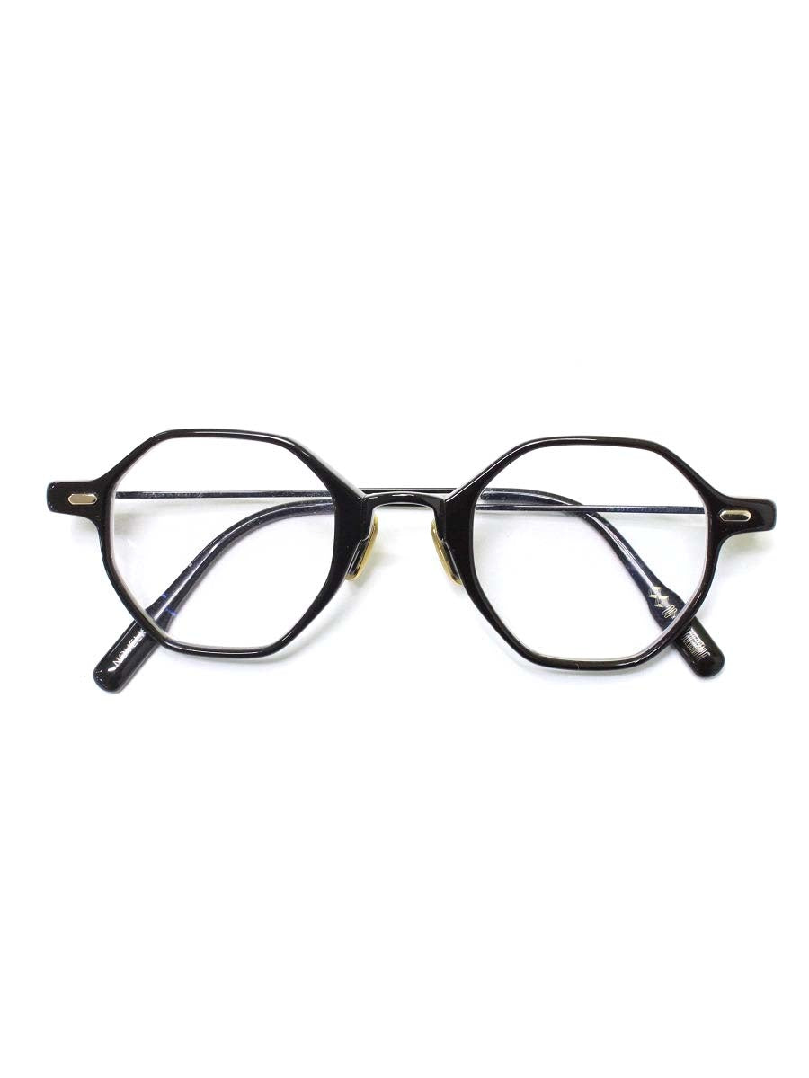 オージーバイオリバーゴールドスミス NOVELIST メガネ ブラック オクタゴン コンビフレーム IT00RUL8A71U