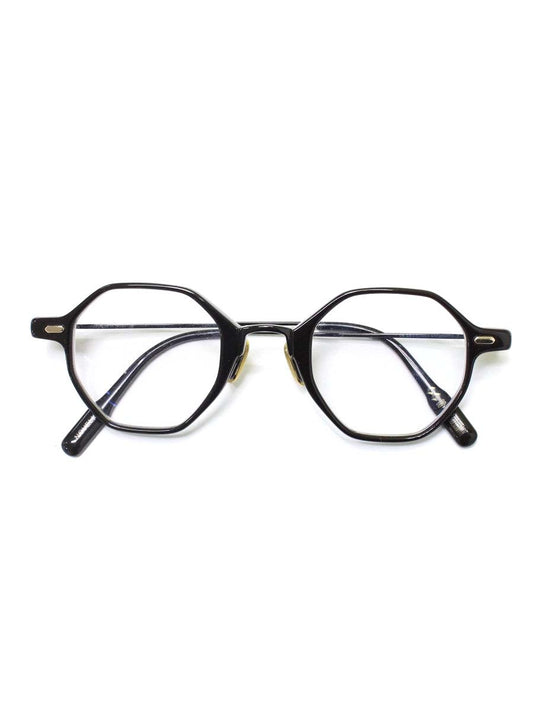 オージーバイオリバーゴールドスミス NOVELIST メガネ ブラック オクタゴン コンビフレーム IT00RUL8A71U