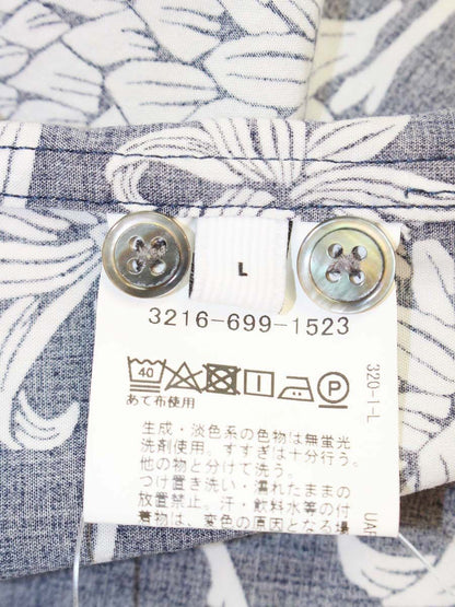 レインスプーナー 別注 オープンカラー 半袖 シャツ 3216-699-1523 アロハシャツ L ネイビー 20SS ITSOWCEHJJOH