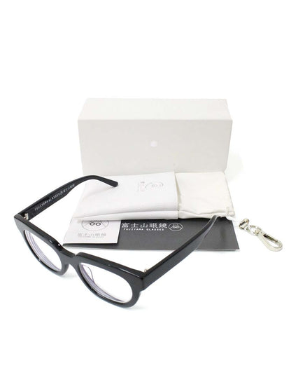 富士山眼鏡 PEDAN FJG0009 メガネ ブラック セルフレーム フルリム ウェリントン ITIC9546KFNK