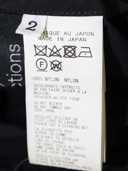 ヨウジヤマモト FS-P60-501 パンツ 2 ブラック ナイロン ウエストギャザー ITCTWPD9U4HU