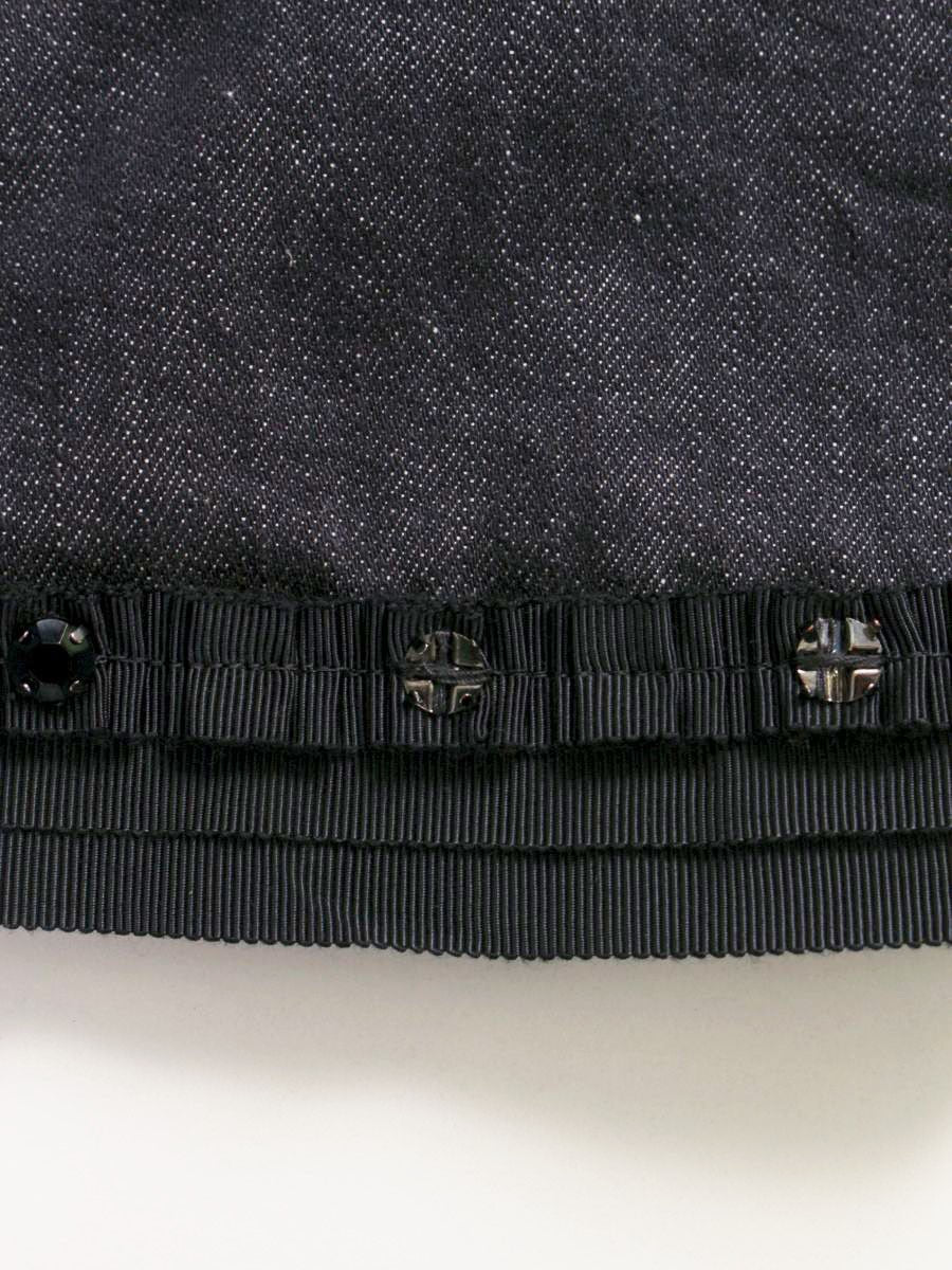 トゥービーシック W5R07-851-29 デニムパンツ 40 ネイビー カラーストーン クロップド ITAKV4RPF1DC