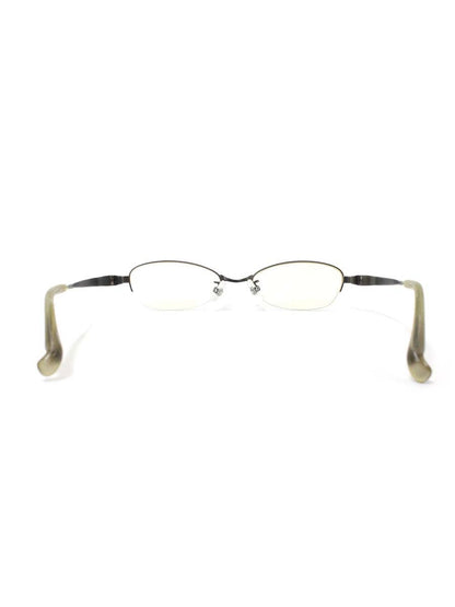 フォーナインズ S-240T メガネ グレー/カーキグリーン メタルフレーム ハーフリム オーバル IT367TNDPVZG 【SALE】