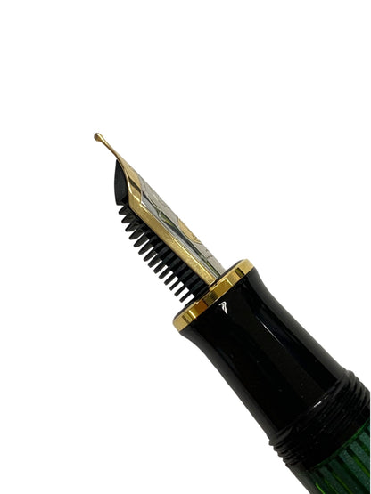 ペリカン 万年筆 スーベレーン M400 グリーンストライプ F 14C IT5VLY332W84