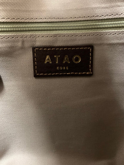 アタオ ハンドバッグ ブラウン アップルミニ チェック レザー スエード ハラコ ITYFIE7V3YK8