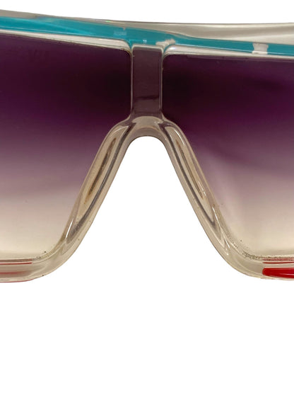 カザール MOD.858 サングラス 透明 セルフレーム ハーフリム（ナイロール）ウェリントン ITPYBX0S7PIC