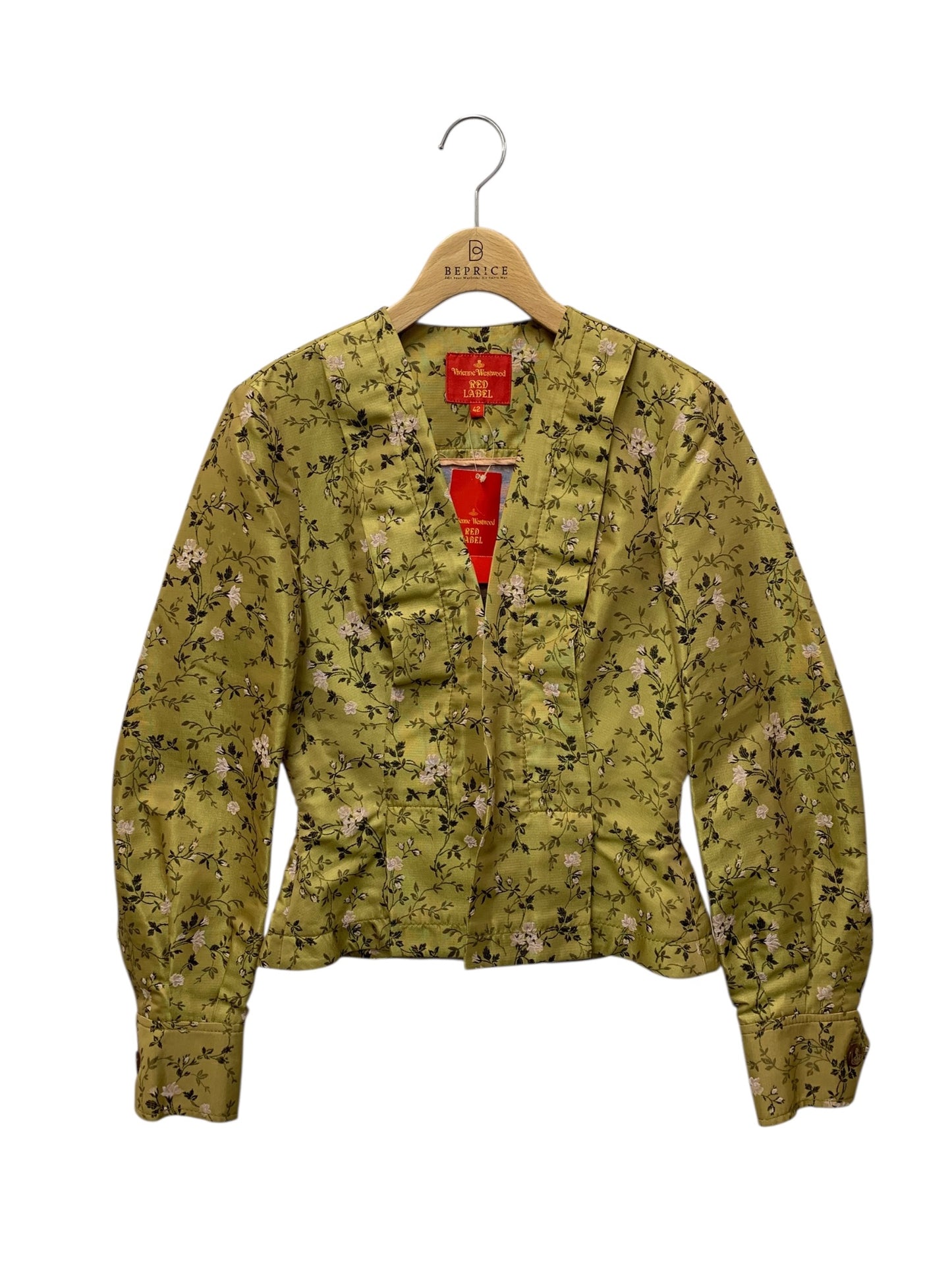 ヴィヴィアンウエストウッドレッドレーベル ジャケット 42 イエロー 刺繍 花 ITJGC0IE9AV4