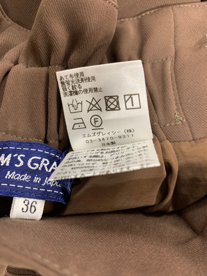 エムズグレイシー 016506 ワイドパンツ 36 ブラウン ITD035G0IZNG