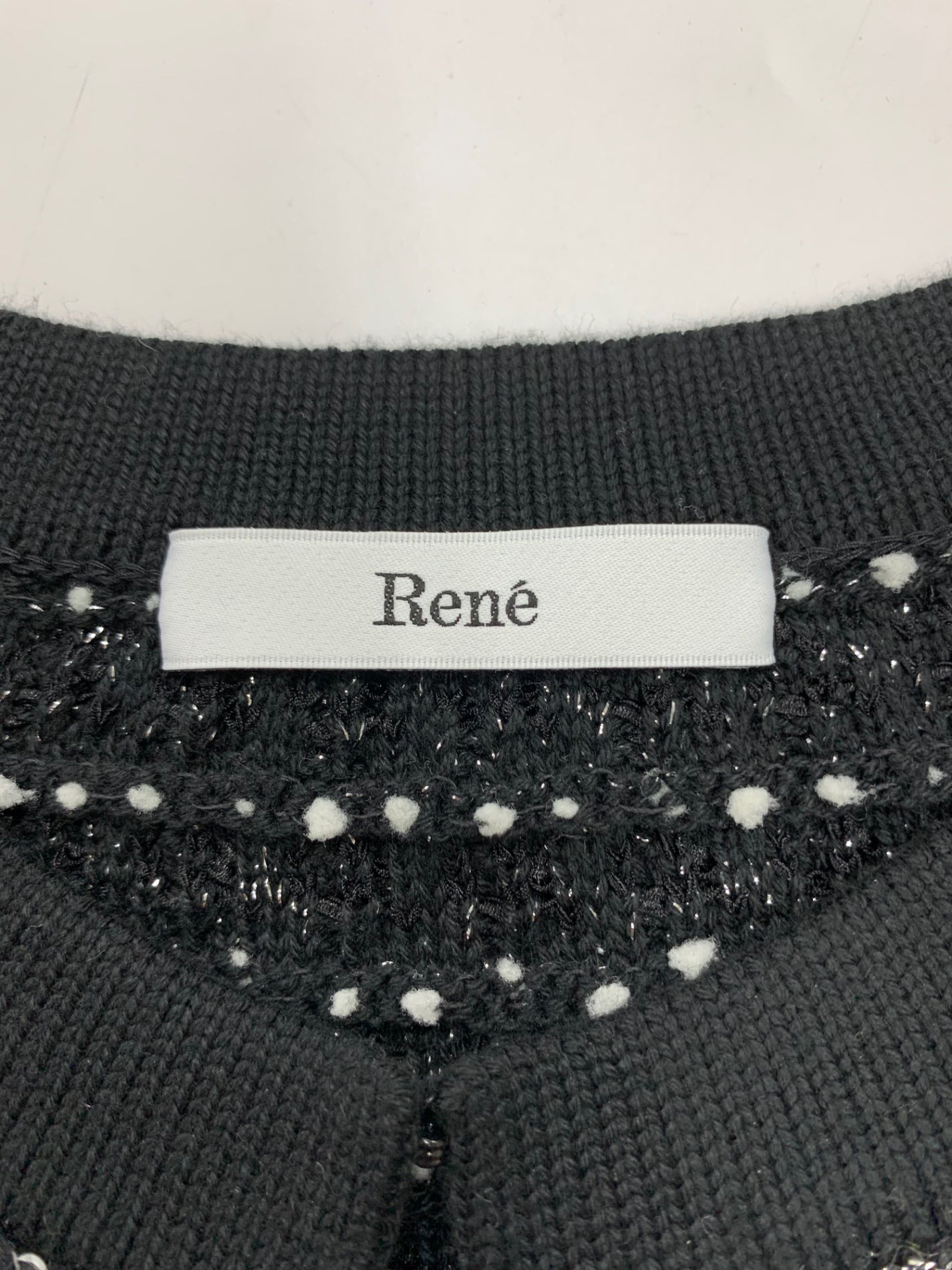 ルネ 6312920 カーディガン 34 ブラック ニット ダブルジップ ITZ4YM2M0AC4 【SALE】