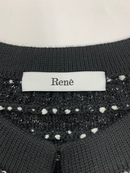 ルネ 6312920 カーディガン 34 ブラック ニット ダブルジップ ITZ4YM2M0AC4 【SALE】