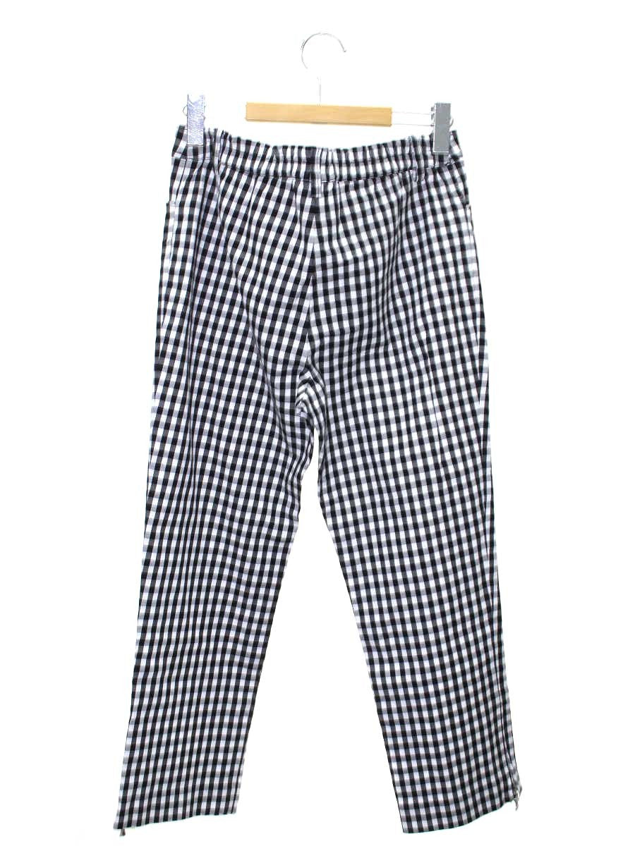 エムズグレイシー 116304 クロップドパンツ 40 ブラック/ホワイト ギンガムチェック ITIZT4497VTW
