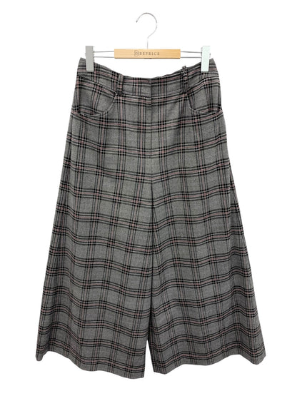 エムズグレイシー 316604 ワイドパンツ 40 グレー タータンチェック ITNNDCW7NP3W