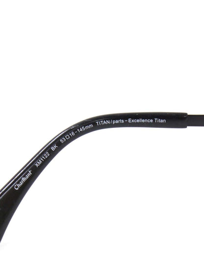 ラインアートシャルマン XM1122 メガネ ブラック メタルフレーム ハーフリム スクエア ITCMDR9FL2CM 【SALE】