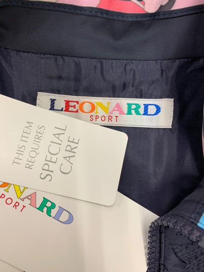 レオナールスポーツ 0566561 コート 38 ネイビー ジップアップ ロゴモチーフ ITARTA6JVMBK