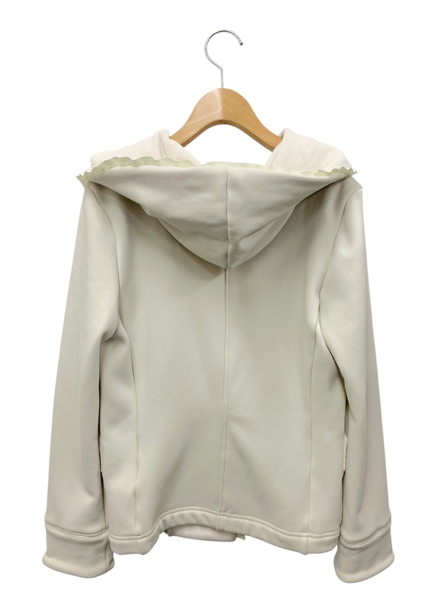 エムズグレイシー ボンバーヒートハーフジャケット 114514 パーカー 36 アイボリー フリル IT98JNG6EQ6L