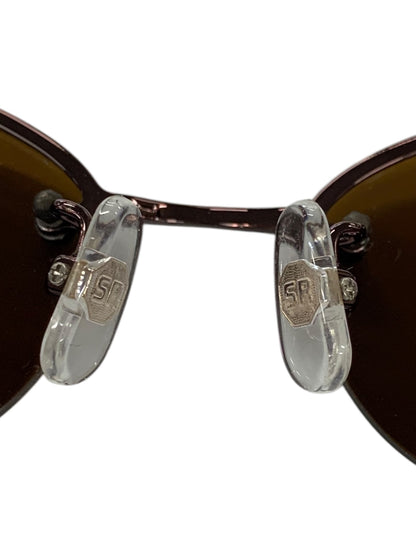 ソニアリキエル 66-0101 サングラス ワインレッド メタルフレーム ハーフリム オーバル ITG0QVNOVPT7