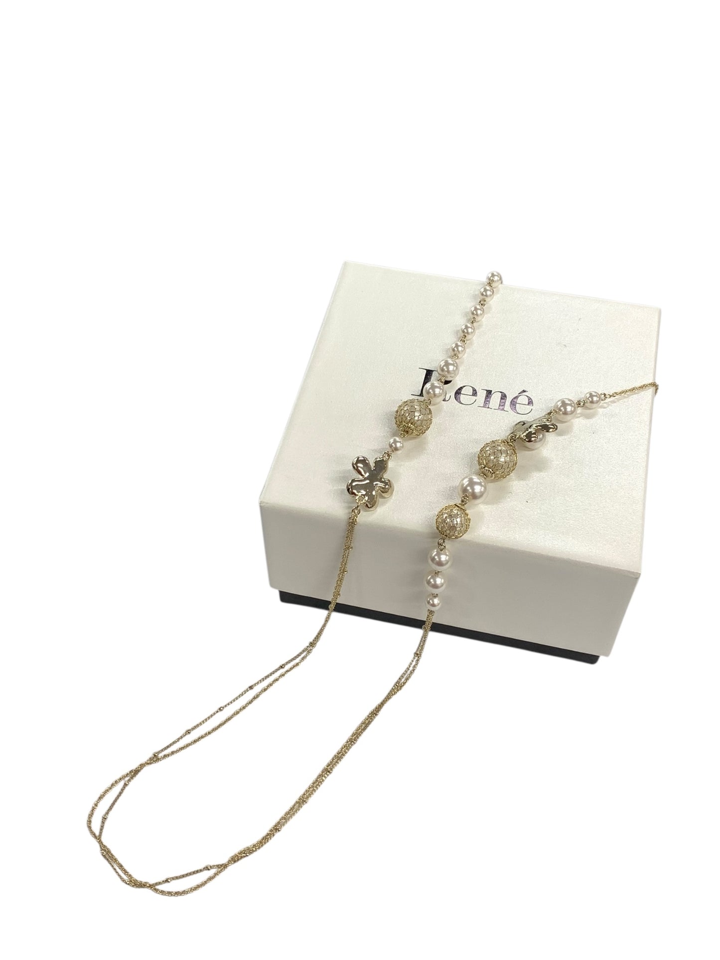 ルネ ネックレス ゴールド パール フラワー ビジュー ITDSAAG3HMW0