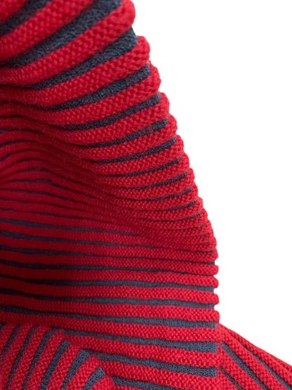 イッセイミヤケメン ME63KN026 タートルネックニット L レッド パイピング 銀タグ IT81VQ6KCOAH 【SALE】