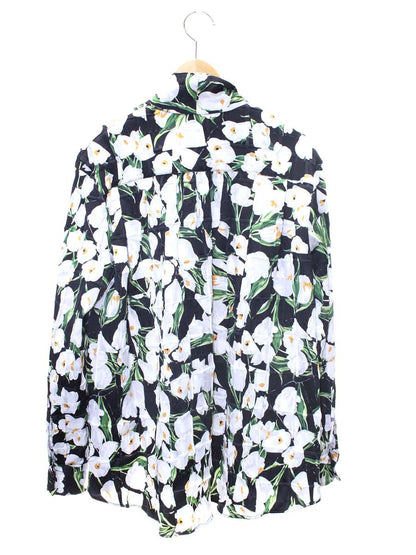 タロウホリウチ 1703-SH05-803 シャツ ブラウス 2 ブラック フラワーモチーフ ITLXOD77U67O