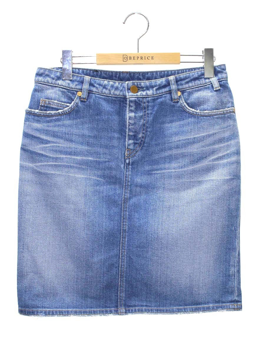 ジルサンダー POCKET SKIRT PJJWLM6643 デニムスカート S ブルー ダメージ加工 ITJWA6T8ZOXM