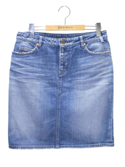 ジルサンダー POCKET SKIRT PJJWLM6643 デニムスカート S ブルー ダメージ加工 ITJWA6T8ZOXM